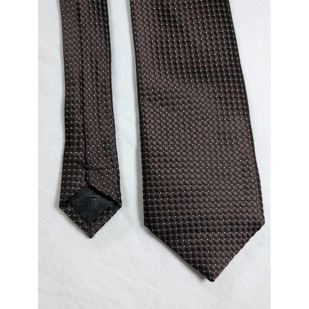 T.M. Lewin Men's Handmade Silk Tie Brown